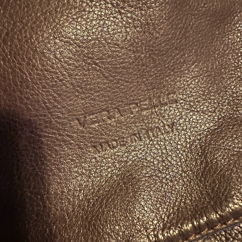 Vintage Vera Pelle Genuine Leather Crossbody Messenger Bag - Picture 3 of 3